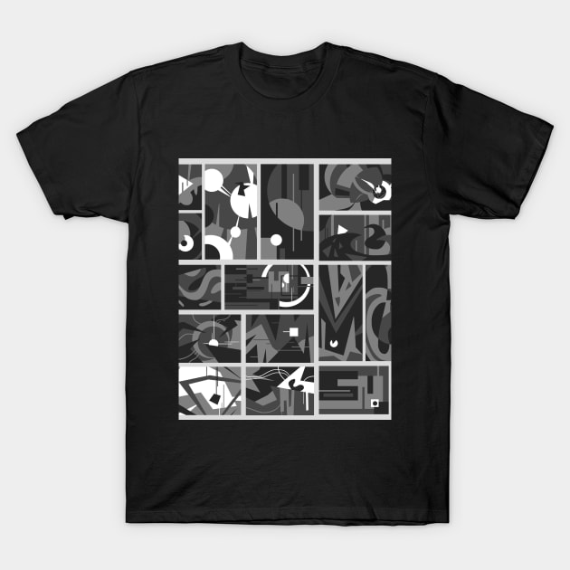 B/W abstraction T-Shirt by Little D-chan